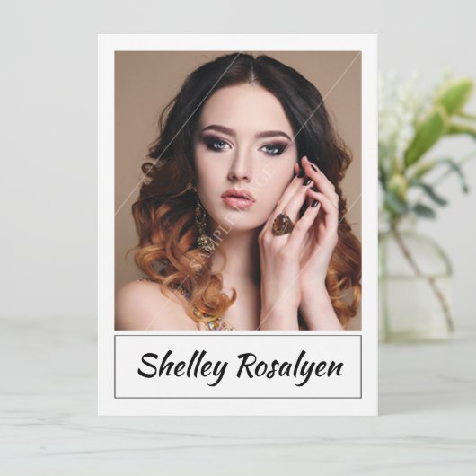 Model Actor Comp Kaart. Zed kaart. Zaadkaart Kaart (Staand voorkant)