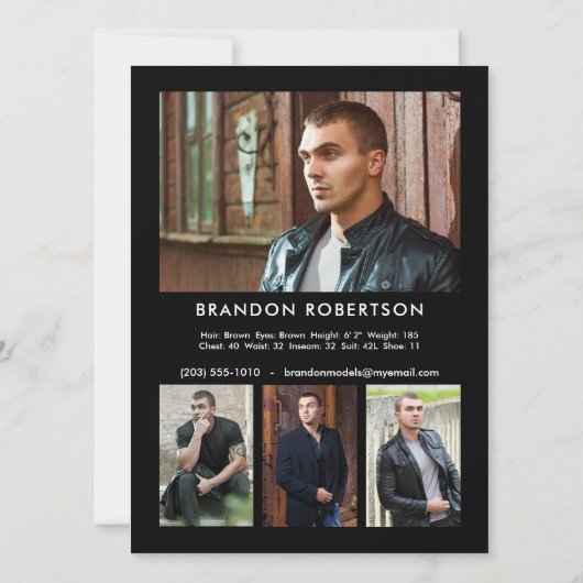 Model Actor Comp Zed Kaart 5 Foto 5.5x7.5 Pro (Achterkant)