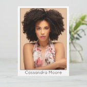 Model Actor Composiet Kaart Modern Fotosjabloon (Staand voorkant)