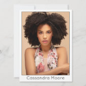 Model Actor Composiet Kaart Modern Fotosjabloon (Voorkant)