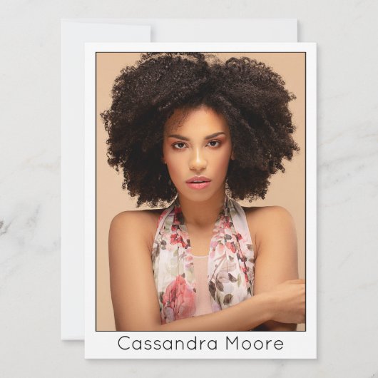 Model Actor Composiet Kaart Modern Fotosjabloon (Voorkant)