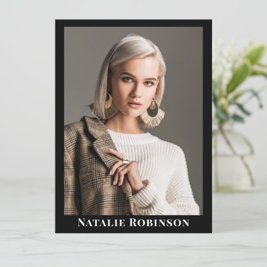 Model Actor Composiet Kaart Sjabloon 5 Foto (Staand voorkant)
