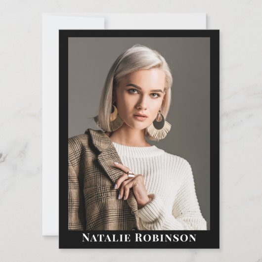 Model Actor Composiet Kaart Sjabloon 5 Foto (Voorkant)