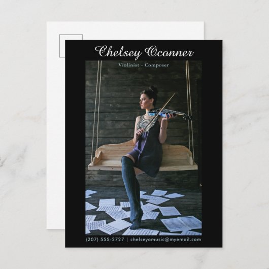 Model Actor Entertainer Comp Kaart Promo Briefkaar (Voorkant / Achterkant)