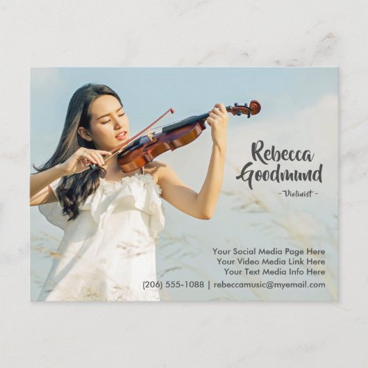 Model Actor Entertainer Foto Comp Sjabloon Briefkaart (Voorkant)