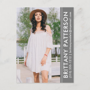 Model Actor Foto Comp Kaart Grijs Briefkaart