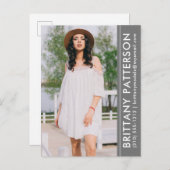 Model Actor Foto Comp Kaart Grijs Briefkaart (Voorkant / Achterkant)