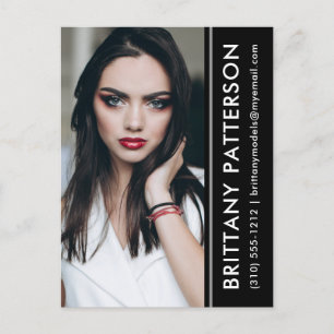 Model Actor Foto Comp Kaart Zwart Streep Briefkaar