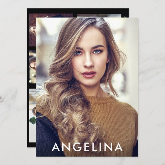 Model Actor Foto Pro Comp Kaart - 5 Foto terug B (Voorkant / Achterkant)