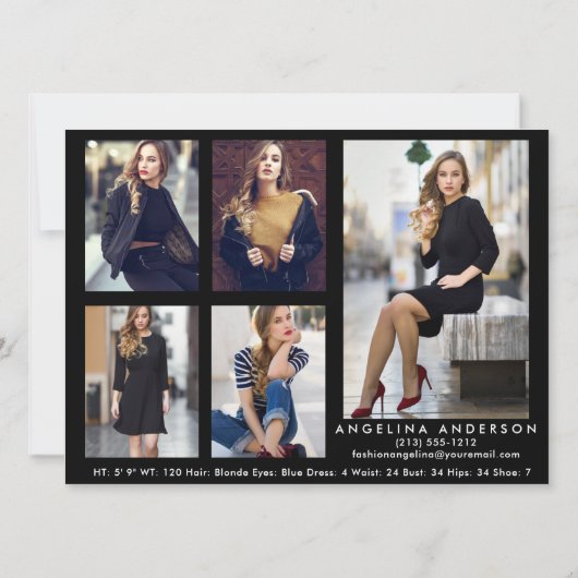 Model Actor Foto Pro Comp Kaart 5 Foto terug B (Achterkant)