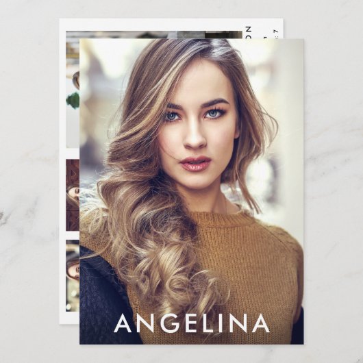 Model Actor Foto Pro Comp Kaart 5 Foto terug W (Voorkant / Achterkant)