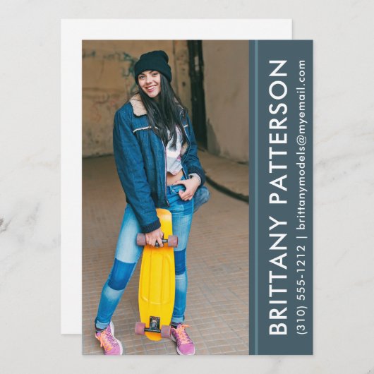 Model Actor Foto Pro Comp Kaart blauw (Voorkant / Achterkant)