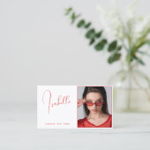 Model Actor Foto Promotie Rood en Wit Visitekaartje (Staand voorkant)