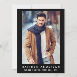 Model Actor-fotokaart - zwart