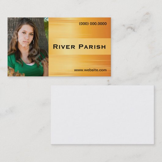 Model Actor Headshot Visitekaartje Metallic (Voorkant / Achterkant)