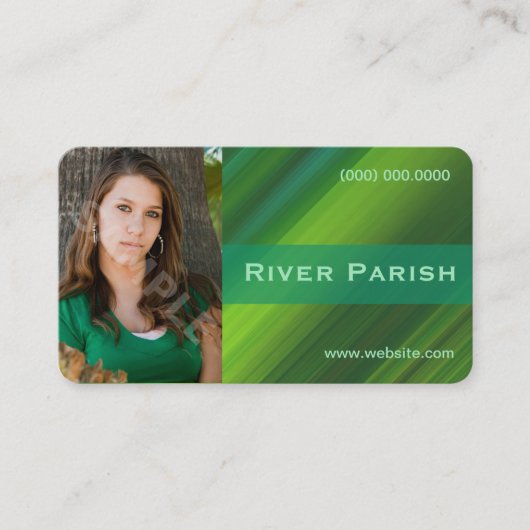 Model Actor Headshot Visitekaartje Metallic (Voorkant)