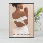 Model Actor Modeling Comp Card 4 Photo Black Kaart (Staand voorkant)