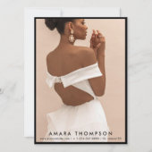 Model Actor Modeling Comp Card 4 Photo Black Kaart (Voorkant)