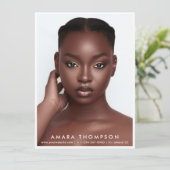 Model Actor Modeling Comp Card 4 Photo Modern Kaart (Staand voorkant)
