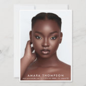 Model Actor Modeling Comp Card 4 Photo QR Code Kaart (Voorkant)