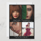 Model Actor Modellering Comp Kaart 5 Foto Influenc (Achterkant)