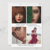 Model Actor Modellering Comp Kaart 5 Foto Influenc (Achterkant)