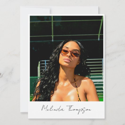 Model Actor Modellering Comp Kaart 5 Foto Influenc (Voorkant)