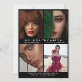 Model Actor Modellering Comp Kaart 5 Foto Zwart (Achterkant)