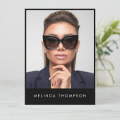 Model Actor Modellering Comp Kaart 5 Foto Zwart (Staand voorkant)