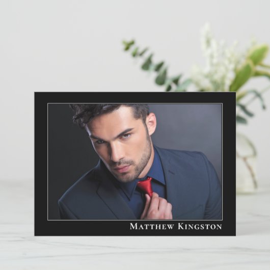 Model Actor Modern 5x7 Promo Comp Kaart Sjabloon (Staand voorkant)