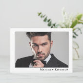 Model Actor Modern 5x7 Promo Comp Kaart Sjabloon (Staand voorkant)