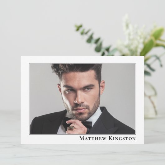 Model Actor Modern 5x7 Promo Comp Kaart Sjabloon (Staand voorkant)