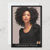 Model Actor Modern Comp Kaart Fotosjabloon (Voorkant)