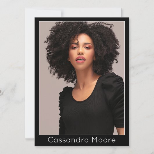 Model Actor Modern Comp Kaart Fotosjabloon (Voorkant)