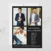 Model Actor Modern Pro 4 Foto's Comp Kaart (Achterkant)