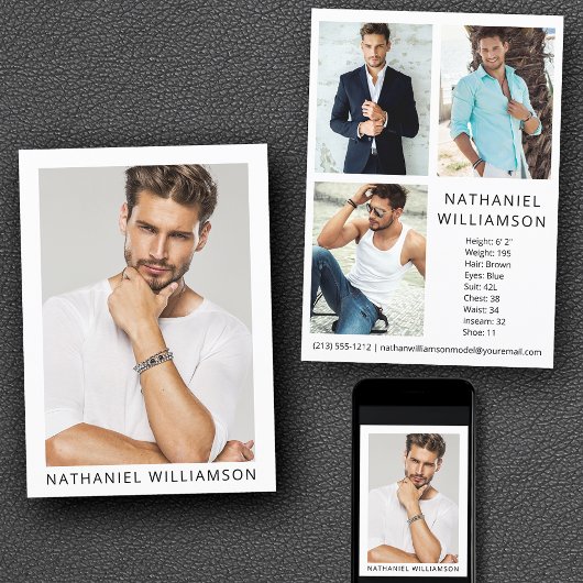 Model Actor Modern Pro 4 Photo Comp Kaart