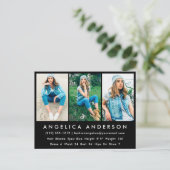 Model Actor Photo Comp Card Blk Briefkaart (Staand voorkant)