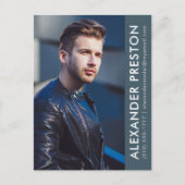 Model Actor Photo Comp Card Blue AP-Briefkaart Briefkaart (Voorkant)