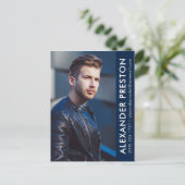 Model Actor Photo Comp Card Dk Blue AP Briefkaart (Staand voorkant)