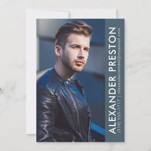 Model Actor Photo Comp Kaart 5x7 Blue AP (Voorkant)