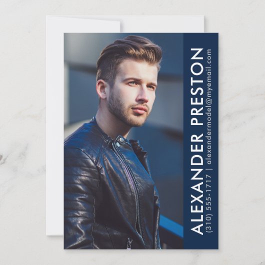 Model Actor Photo Comp Kaart 5x7 Dk Blue AP (Voorkant)