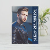 Model Actor Photo Comp Kaart 5x7 Dk Blue AP (Staand voorkant)