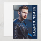 Model Actor Photo Comp Kaart 5x7 Dk Blue AP (Voorkant / Achterkant)