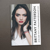 Model Actor Photo Comp Kaart 5x7 White Stripe