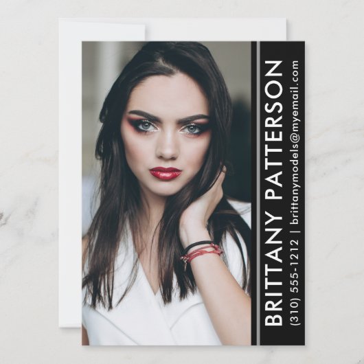 Model Actor Photo Pro Comp Kaart Black Stripe (Voorkant)