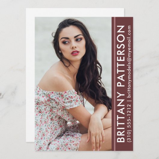 Model Actor Photo Pro Comp Kaart Rust Stripe (Voorkant / Achterkant)