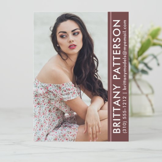 Model Actor Photo Pro Comp Kaart Rust Stripe (Staand voorkant)