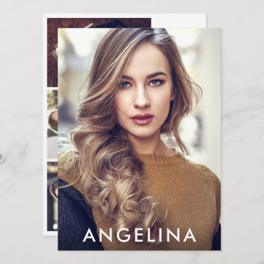 Model Actor Photo Professional Comp Kaart W (Voorkant / Achterkant)