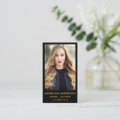 Model Actor Photo Professional Gold Blu Visitekaartje (Staand voorkant)