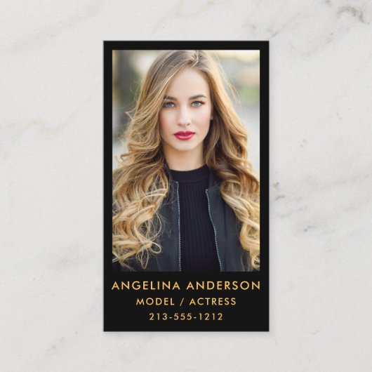 Model Actor Photo Professional Gold Blu Visitekaartje (Voorkant)